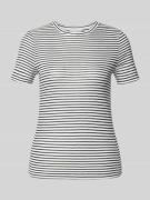 Rich & Royal T-Shirt mit geripptem Rundhalsausschnitt in Marine, Größe...