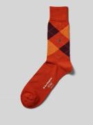 Burlington Socken mit Label-Details in Dunkelorange, Größe 40-46