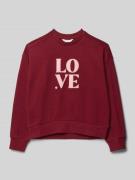 Mango Sweatshirt mit Statement-Stitching in Bordeaux, Größe 128