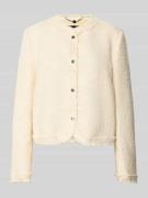 Marc Cain Blazer in Bouclé-Optik in Offwhite, Größe 42