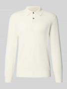 Christian Berg Men Slim Fit Poloshirt mit Knopfleiste in Offwhite, Grö...