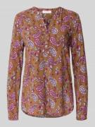 Christian Berg Woman Blusenshirt aus Viskose mit V-Ausschnitt in Cogna...