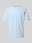 Tom Tailor Regular Fit T-Shirt aus Baumwoll-Mix in Blau, Größe L