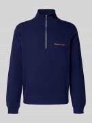 Jack & Jones Sweatshirt mit Troyer-Kragen und Label-Stitching in Dunke...