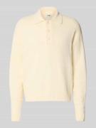 Drykorn Strickpullover mit Polokragen Modell 'BEKKET' in Offwhite, Grö...
