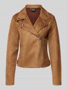Vero Moda Jacke in Veloursleder-Optik Modell 'JOSE' in Cognac, Größe L