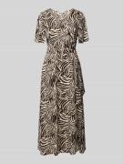 More & More Midikleid mit Rundhalsausschnitt in Schoko, Größe 34