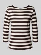 More & More Longsleeve mit Rundhalsausschnitt und 3/4-Arm in Schoko, G...