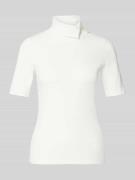 Marc Cain Eng anliegendes T-Shirt aus Baumwoll-Mix mit Rollkragen in O...