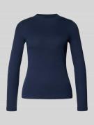 Christian Berg Woman Longsleeve mit Stehkragen in Dunkelblau, Größe L