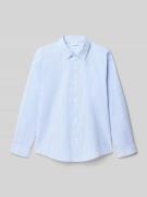s.Oliver RED LABEL Regular Fit Hemd aus Baumwoll-Mix in Bleu, Größe 17...