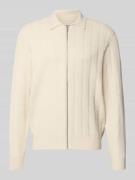 JAKE*S STUDIO MEN Strickjacke aus Viskose-Mix mit Reißverschluss in Ec...