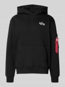Alpha Industries Hoodie mit Kapuze in Black, Größe L