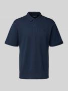Jack & Jones Poloshirt mit kurzer Knopfleiste in Marine, Größe L