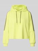 Marc Cain Hoodie mit Tunnelzug in Neon Gelb, Größe 34