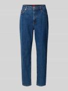 HUGO Mom Fit Jeans aus reiner Baumwolle in Blau, Größe 27/32