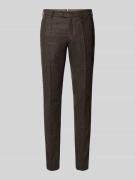 Mmx Stoffhose mit Bügelfalten in Dunkelbraun, Größe 31/32