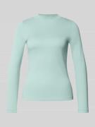Christian Berg Woman Longsleeve mit Stehkragen in Helltuerkis, Größe M
