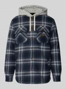Superdry Regular Fit Hemdjacke mit Brusttaschen in Marine, Größe L