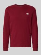 Calvin Klein Jeans Longsleeve mit Label-Detail in Bordeaux, Größe L