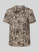 More & More Blusenshirt mit Schlüsselloch-Ausschnitt in Schoko, Größe ...