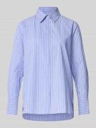 Brax Hemdbluse mit verdeckter Knopfleiste Modell 'VIKI' in Blau, Größe...