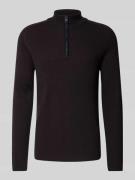 Cinque Strickpullover mit geripptem Stehkragen Modell 'FALCINO' in Dun...