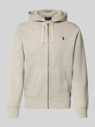 Polo Ralph Lauren Sweatjacke mit Kapuze in Hellgrau, Größe L