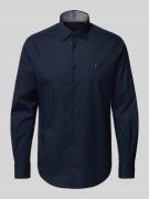 Tommy Hilfiger Regular Fit Businesshemd aus reiner Baumwolle in Marine...