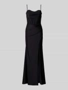 Mascara Abendkleid mit Schnürung und Gehschlitz in Black, Größe 44