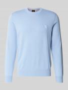 BOSS Orange Regular Fit Strickpullover aus Baumwoll-Kaschmir-Mix in He...