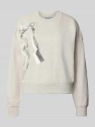 Scotch & Soda Sweatshirt mit Motiv-Print in Hellgrau, Größe L