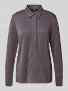Windsor Regular Fit Bluse aus Lyocell-Mix mit Label-Detail in Purple, ...