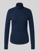 Tommy Hilfiger Slim Fit Langarmshirt aus Viskose-Mix in Marine, Größe ...