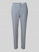 comma Slim Fit Anzughose mit Bügelfalten in Rauchblau, Größe 34