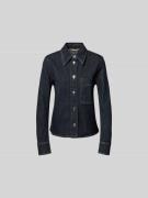 Closed Jeansjacke mit Umlegekragen in Dunkelblau, Größe M