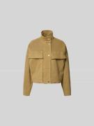 Closed Relaxed Fit Jacke mit Stehkragen in Beige, Größe L