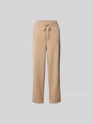 Juvia Relaxed Fit Jogpants in Strick-Optik in Camel, Größe L