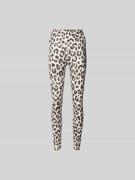 Juvia Leggings mit Allover-Animal-Print in Ecru, Größe L