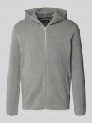Marc O'Polo Regular Fit Strickjacke aus reiner Baumwolle in Hellgrau, ...