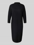 comma Knielanges Strickkleid mit Stehkragen und 3/4-Arm in Black, Größ...