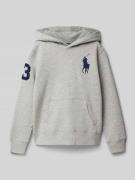 Polo Ralph Lauren Teens Hoodie mit Logo-Stitching in Mittelgrau Melang...