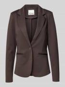 ICHI Slim Fit Blazer mit Paspeltaschen Modell 'KATE' in Dunkelbraun, G...