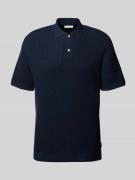 Tom Tailor Relaxed Fit Poloshirt aus Baumwoll-Mix in Dunkelblau, Größe...