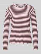 Vila Longsleeve mit Rundhalsausschnitt Modell 'THESSA' in Pflaume, Grö...