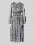 Pepe Jeans Tailliertes Chiffon-Kleid mit floralem Allover-Muster Model...
