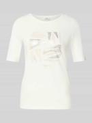 s.Oliver RED LABEL Regular Fit T-Shirt aus Baumwoll-Mix in Weiss, Größ...