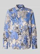 Milano Italy Hemdbluse mit Knopfleiste in Hellblau, Größe 40