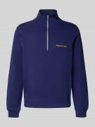 Jack & Jones Sweatshirt mit Troyer-Kragen und Label-Stitching in Dunke...