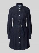 Tommy Jeans Mini-Jeanskleid aus reiner Baumwolle in Jeansblau, Größe L